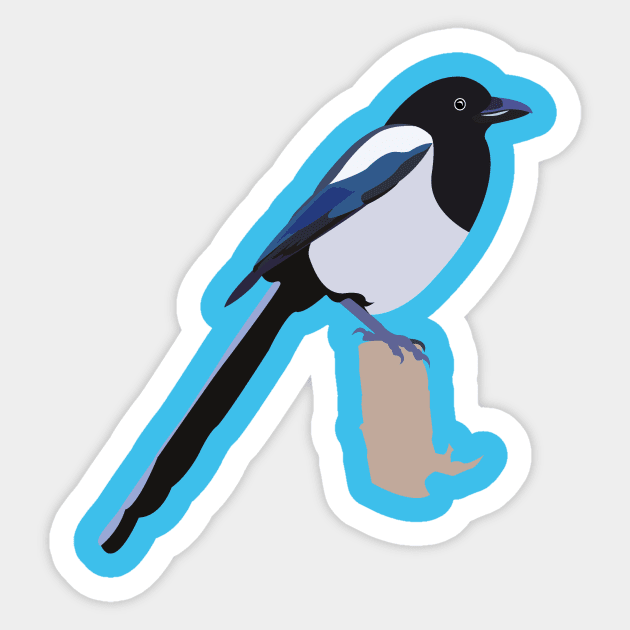 Magpie Sticker by Tanyboi's store